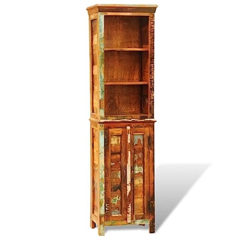 vidaXL Bücherregal CD Regal Standregal Aktenregal Vintage Antik recyceltes Holz