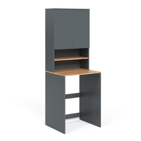 Vicco Waschmaschinenschrank Viktor, Anthrazit/Goldkraft Eiche, 68 x 88.2 cm 2 Teile mit Regal