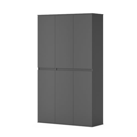 Vicco Kleiderschrank Claus, Anthrazit, 111 x 191.5 cm mit 6 Türen