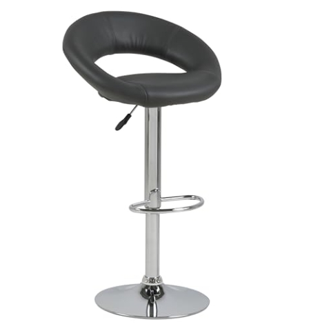 AC Design Furniture Thilde Barhocker, B: 56 x H: 100 x T: 50 cm, Grau, Kunststoff, 1 Stück
