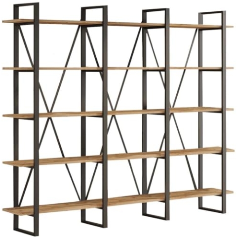 Bücherregal Charissa 220cm - Kiefer/schwarz
