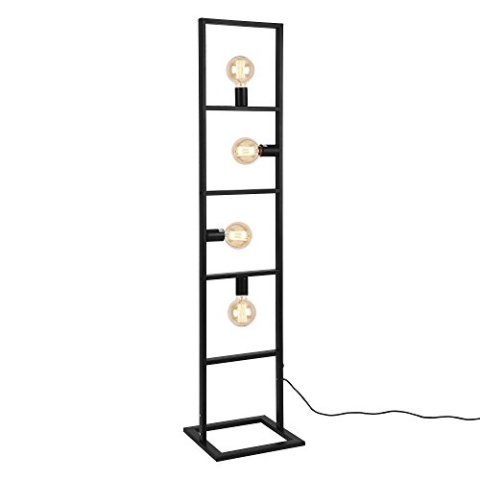 lux.pro Stehleuchte 4 x E27 max 60W Standleuchte 142 x 31 x 31 cm Stehlampe Metall Schwarz