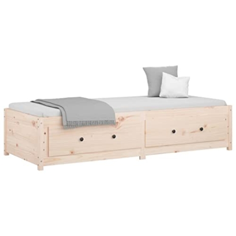 vidaXL Tagesbett Sofa Gästebett Sofabett Einzelbett Bett Bettsofa Bettgestell Holzbett Bettrahmen Schlafsofa 75x190cm Massivholz Kiefer