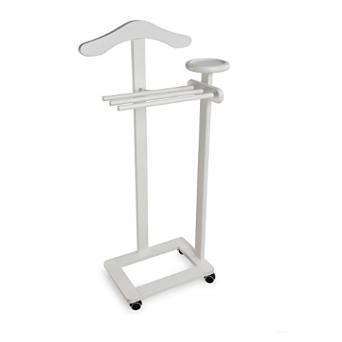 Arredamenti Italia ARREDAMENTIITALIA AR_IT 18 ANTIMO Stummer Diener Buche massiv/Holz Weiß 130 x 37 x 32 cm