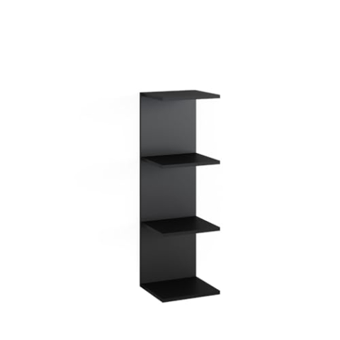 Vicco Wandregal Paolo, hängendes Regal, Schwarz, 30 x 95 cm