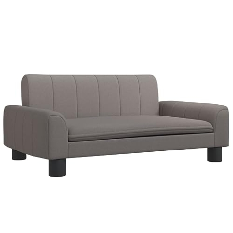 vidaXL Kindersofa, Couch für Kinder, Kindercouch mit runden Kanten, Kindersessel Minisofa Polstersofa Kindermöbel Sofa Kinderzimmer, Taupe Stoff