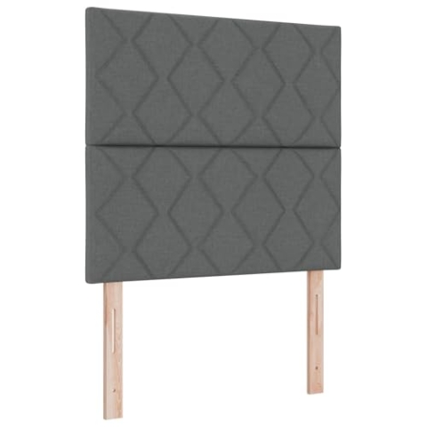 vidaXL Boxspringbett mit Matratze Dunkelgrau 120x200 cm Stoff