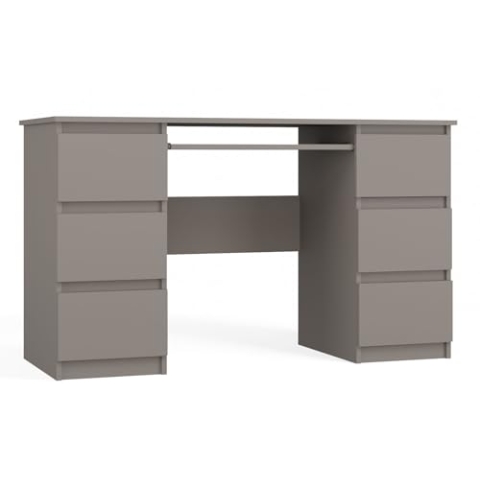 CDF Schreibtisch Kuba | Farbe: Lehm (grau) | Ideal für Büro, Arbeitszimmer, Kinder- und Jugendzimmer | Funktionaler Schreibtisch für Computer, Laptop | Einfache Montage