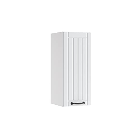 Vicco Hängeschrank Fame-Line, hängender Küchenschrank, Weiß Landhaus/Weiß, 30 cm