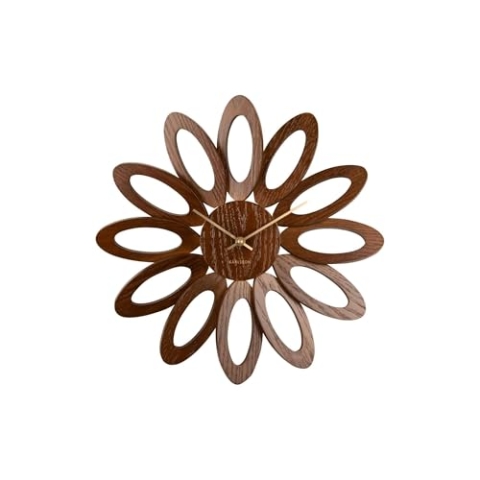 [DL] Wall Clock Fiore Dark Wood Veneer -