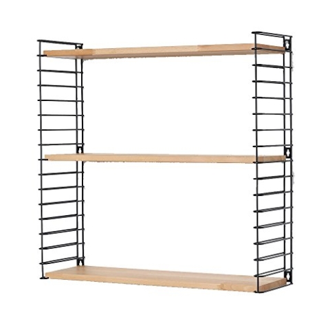 Tomado ESTANTERIA 3 PISOS Negro-Madera