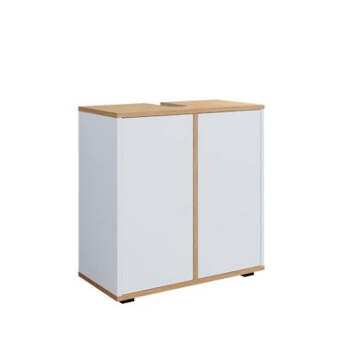 Vicco Waschbeckenunterschrank Didi, Weiß/Artisan, 60 x 62 cm mit 2 Türen