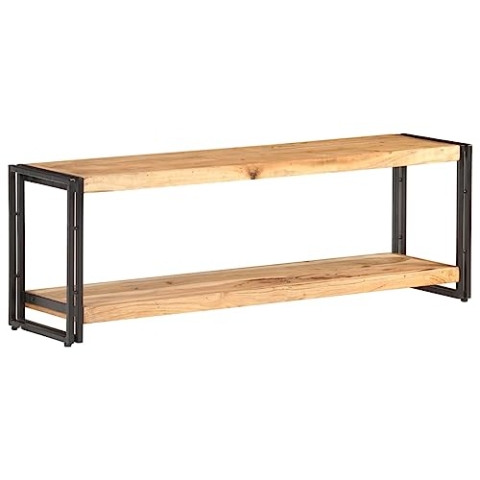 vidaXL Akazienholz Massiv TV Schrank Industriestil Lowboard TV Möbel Tisch Board Sideboard Fernsehtisch Fernsehschrank HiFi-Schrank 120x30x40cm