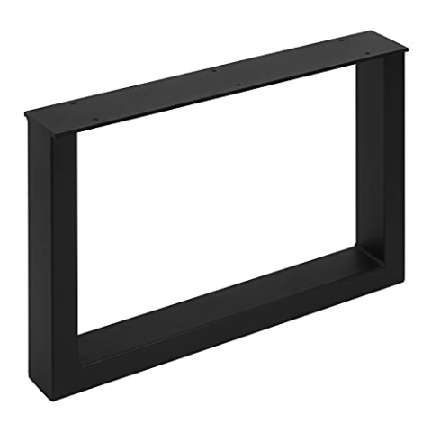 SOTECH Tischgestell TAB Stahl schwarz matt Profil 80 x 40 mm Höhe: 400 mm Tiefe 600 mm Tischkufen Industriedesign Tischuntergestell Tischkufe Kufengestell