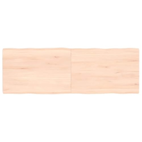 vidaXL Tischplatte, Holzplatte für Tisch Esstisch Couchtisch, Massivholzplatte Handgefertigt mit Baumkante, Ersatztischplatte Scharnierdesign, 120x40x(2-4) cm Massivholz Unbehandelt