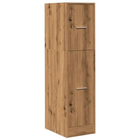 vidaXL Apothekerschrank, Ausziehschrank mit Stauraum, Allzweckschrank für Wohnzimmer Büro, Nischenschrank Aufbewahrungsschrank, Artisan-Eiche Holzwerkstoff