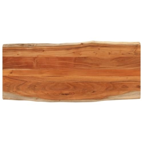vidaXL Tischplatte, Holzplatte Rechteckig, Massivholzplatte für Bartisch Beistelltisch Esstisch, Ersatztischplatte, 140x60x2,5cm Massivholz Akazie Baumkante