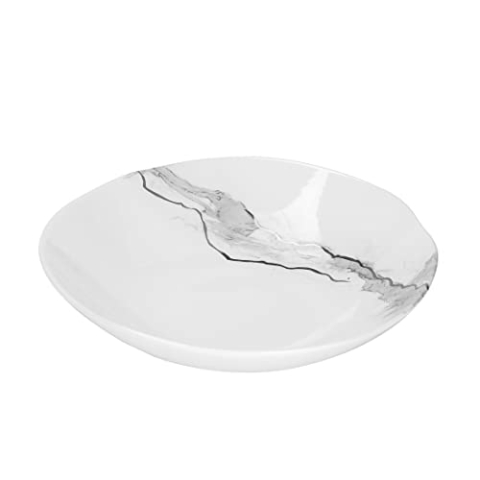 Fink - Mistral - Schale - Keramik - weiß,Silber (HxD) 7 x 30cm - Lieferumfang: 1 Schale!