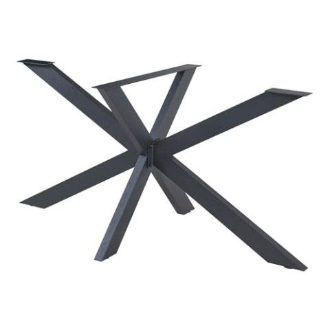 [en.casa] Tischgestell Oberau Tischbeine für Esstisch Schreibtisch 120 x 68 x 71 cm Metall Schwarz Tischfüße Schreibtischgestell Tischuntergestell