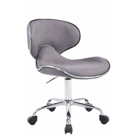CLP Arbeitshocker LAS Vegas V2 mit hochwertiger Polsterung und Stoffbezug I Höhenverstellbarer Rollhocker mit robustem Metallgestell, Farbe:grau