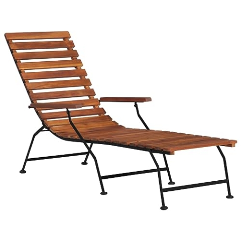 vidaXL Akazienholz Massiv Liegestuhl Sonnenliege Gartenliege Relaxliege Liege