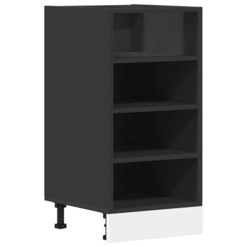 vidaXL Unterschrank Riga Schwarz 40x44,5x81,5 cm Holzwerkstoff