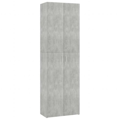 vidaXL Büroschrank Aktenschrank Mehrzweckschrank Schrank Aufbewahrungsschrank Beistellschrank Holzschrank Büro Betongrau 60x32x190cm Holzwerkstoff