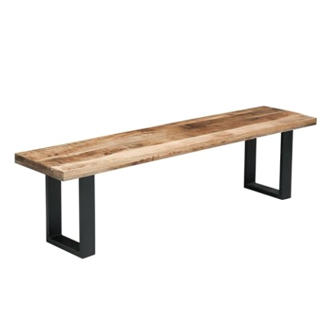 Riess Ambiente Design Sitzbank Iron Craft 170cm Mangoholz Eisen Industrial Design Küchenbank Holzbank Bank
