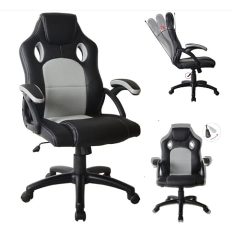VDD Bürostuhl Racing Gaming-Stil Premium-Design Wouter blau schwarz