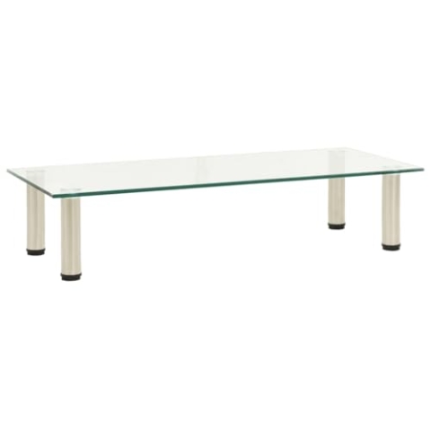 vidaXL 322766 TV-Ständer, transparent, 80 x 35 x 17 cm, gehärtetes Glas