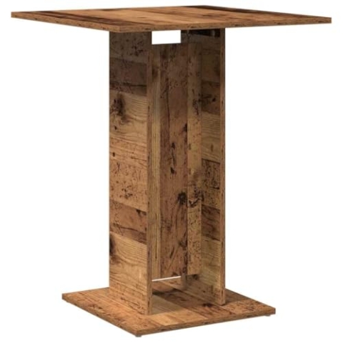 vidaXL Bistrotisch Altholz-Optik 60x60x75 cm Holzwerkstoff, Kaffeetisch, Cocktailtisch, Partytisch, Teetisch, Akzenttisch, Stehtisch, Bartisch