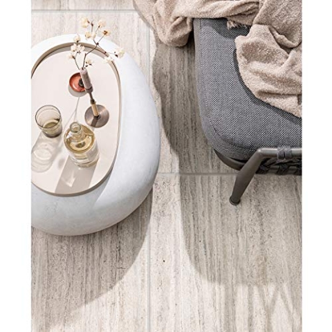 De Eekhoorn Couchtisch Pebble Faserlehm Betonoptik weiß Sofatisch Outdoor Beistelltisch