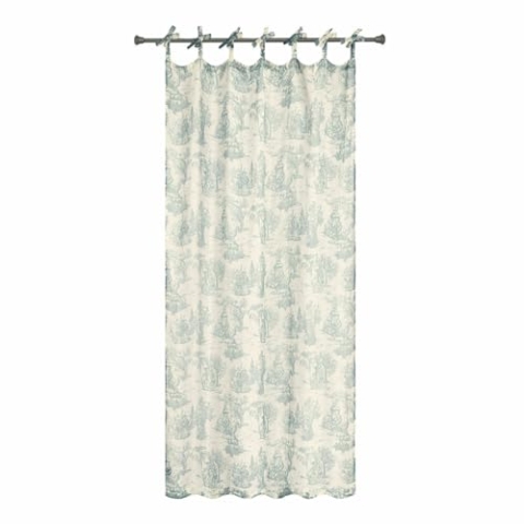 Loberon Gardine Dedwen, hellblau/Creme