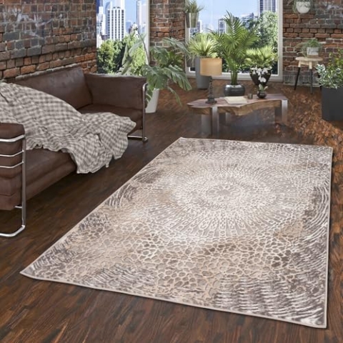Pergamon Designer Teppich Tawira Vintage Klassik Grau Beige in 5 Größen