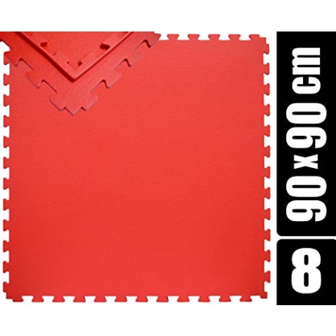 eyepower 1,2cm dick: 8X Bodenschutzmatte 90x90-6.5qm Pool Unterlage Outdoor Sportmatte Puzzlematte Pool Crosstrainer Laufband Matte Planschbecken Unterlage für Gartenpool Matten unter Swimmingpool