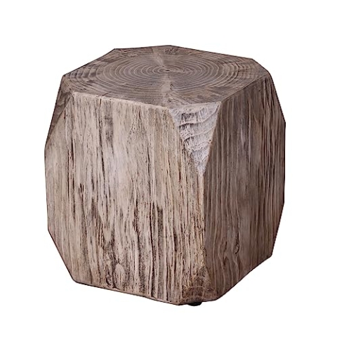 Fine Asianliving Beistelltisch Beton Holzoptik - Alexios D35xH44cm