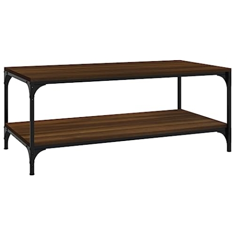 vidaXL Couchtisch Beistelltisch Wohnzimmertisch Sofatisch Teetisch Kaffeetisch Tisch Wohnzimmer Braun Eichen-Optik 80x50x40cm Holzwerkstoff