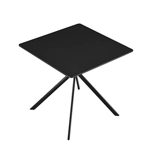 [en.casa] Esstisch - Schwarz 78x78x75cm - Küchentisch Esszimmertisch Besprechungstisch Konferenz-Tisch