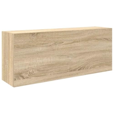vidaXL Bad-Wandschrank Sonoma-Eiche 100x25x40 cm Holzwerkstoff, Bad-Hängeschrank, Hängeschrank Badezimmer, Wand-Badschrank, Hängeschrank Bad