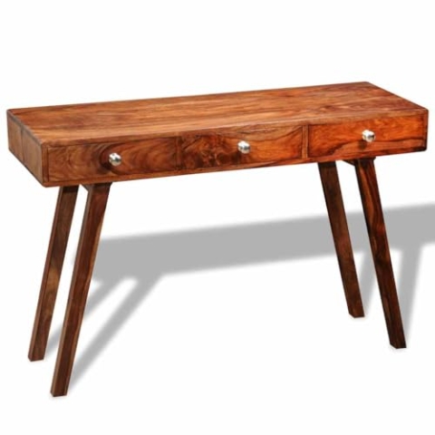 vidaXL Konsolentisch Flurtisch Sideboard 3 Schubladen 76 cm Massivholz Sheesham