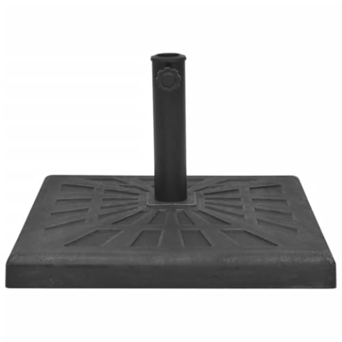 vidaXL Sonnenschirmständer Schirmständer Schirmhalter Sonnenschirm Ständer Fuß Sonnenschirmhalter Schirm Halter Harz Quadratisch Schwarz 19kg