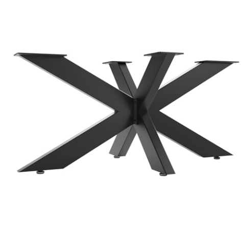 SOTECH Tischgestell SPIDER/Schwerlast-Beine Aus Stahl in Schwarz/Füße, Höhe: 430 x Breite: 580 x Länge: 980 mm/Einfache Montage/Kufen für DIY-Projekte Couchtische, Esstische