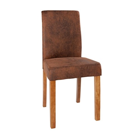 invicta INTERIOR Edler Esszimmerstuhl Kolonialstil Genua Whisky - braun Esszimmer Stuhl Konferenzstuhl Vintage Look Beine aus Sheesham Massivholz