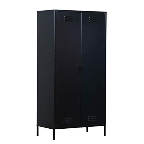 MaximaVida Metallspind Finn 90 x 50 x 185 cm – 4 Regale (Schwarz)