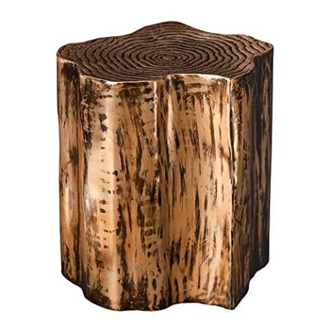 Riess Ambiente Extravaganter Beistelltisch Organic Orient 44cm Gold Baumstamm-Optik Deko Tisch Couchtisch Nachttisch