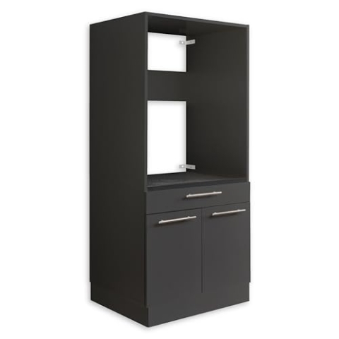 LAUNDREEZY Waschmaschinenschrank, Anthrazit - Waschmaschinen-Überbauschrank TÜV-zertifiziert mit viel Stauraum - 67,5 x 162 x 67,5 cm (B/H/T)