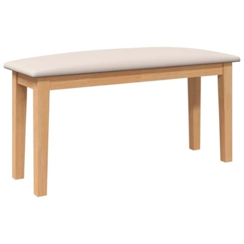 vidaXL Bank 90 cm Massivholz Gummibaum, Sitzbank, Innenbank, Bank Eingangsbereich, Laubenbank, Flurbank, Schlafzimmerbank, Stoffbank, Bettbank