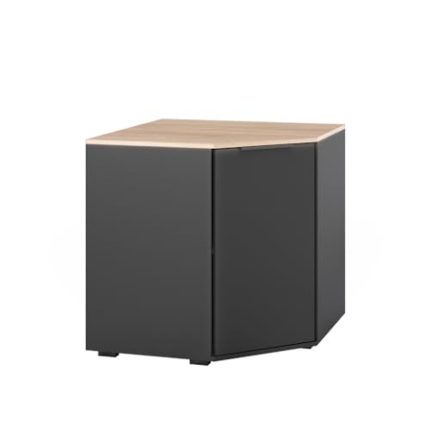 Vicco Kommode Betti, Regal mit Türen, Anthrazit/Sonoma, 78 x 78 cm mit 1 Türen