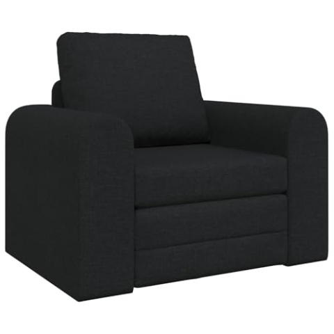 vidaXL Boden Schlafsofa 2-in-1 Schwarz 98x71x83 cm