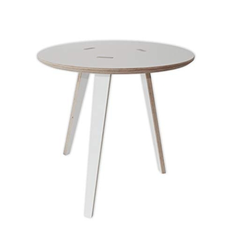 Tojo rund I Couchtisch Modern I Beistelltisch Weiß 50x50x50 I Wohnzimmertisch, Abstelltisch & Salontisch I Runder Tisch für Wohnzimmer, Schlafzimmer & Flur